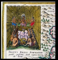 Le chef de la tribu Powhattan, (détail)